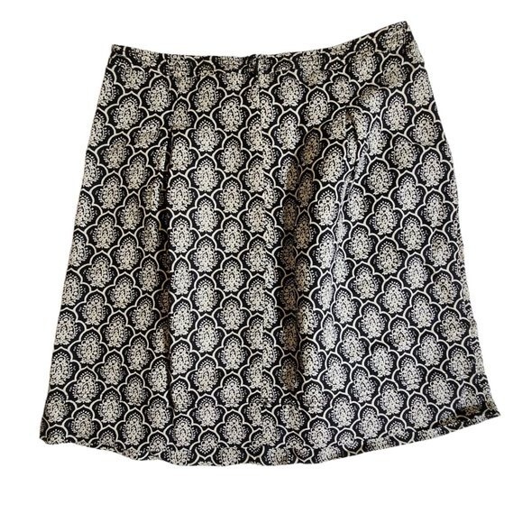 Loft black cream mini skirt sz 2 - Picture 2 of 10